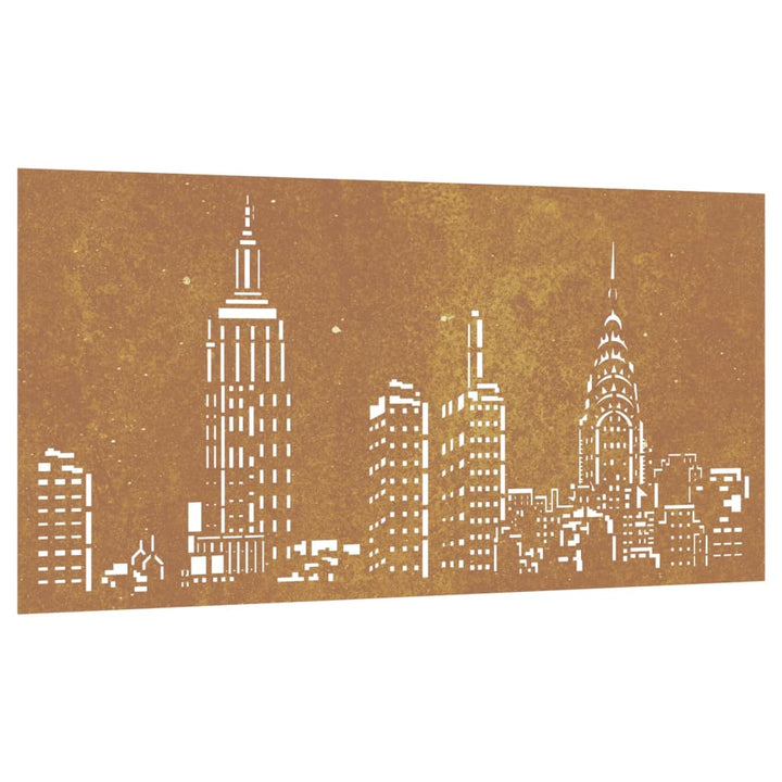 Decor Perete De Grădină 105X55 Cm Design Orizont Oțel Corten