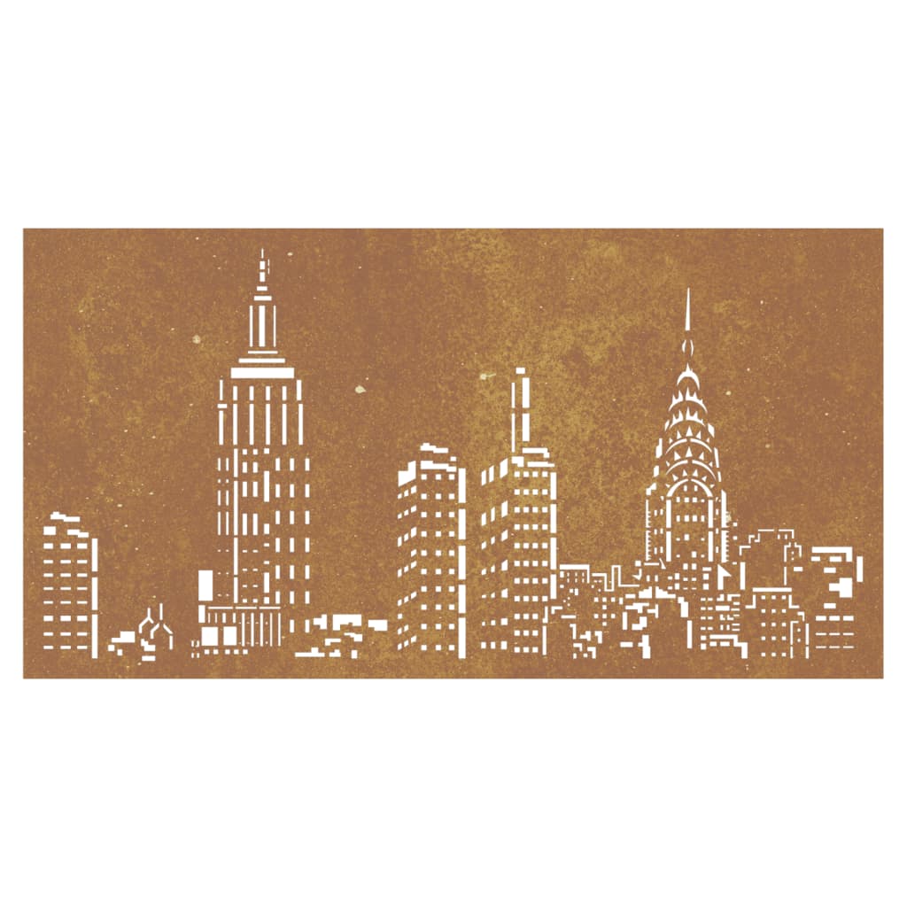 Decor Perete De Grădină 105X55 Cm Design Orizont Oțel Corten