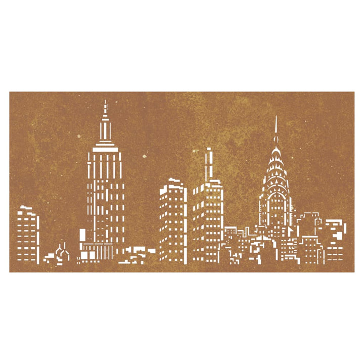 Decor Perete De Grădină 105X55 Cm Design Orizont Oțel Corten