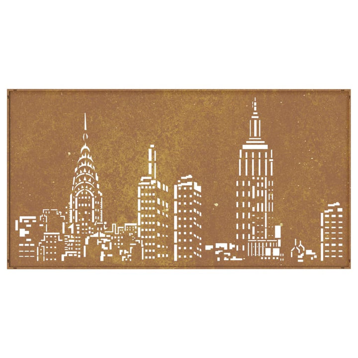 Decor Perete De Grădină 105X55 Cm Design Orizont Oțel Corten