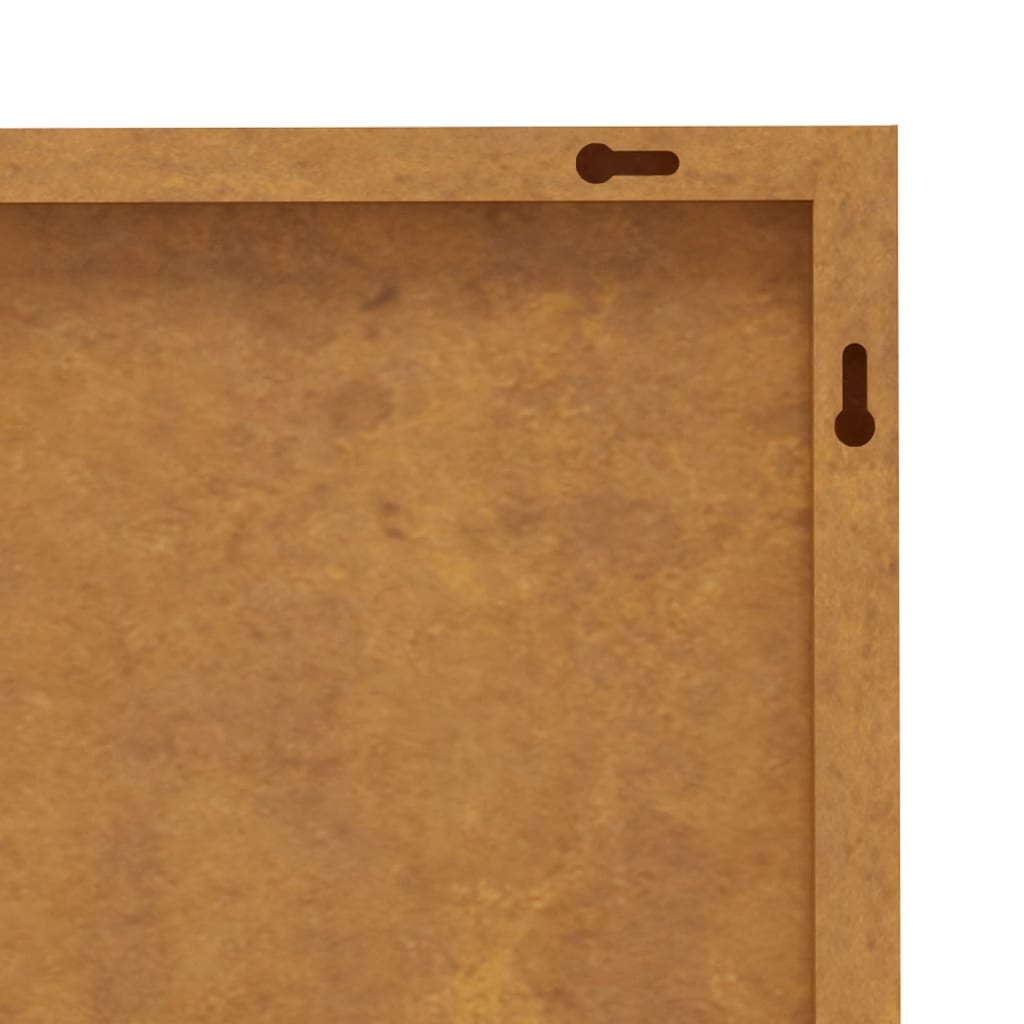 Decor Perete Grădină 105X55 Cm Design Harta Lumii Oțel Corten