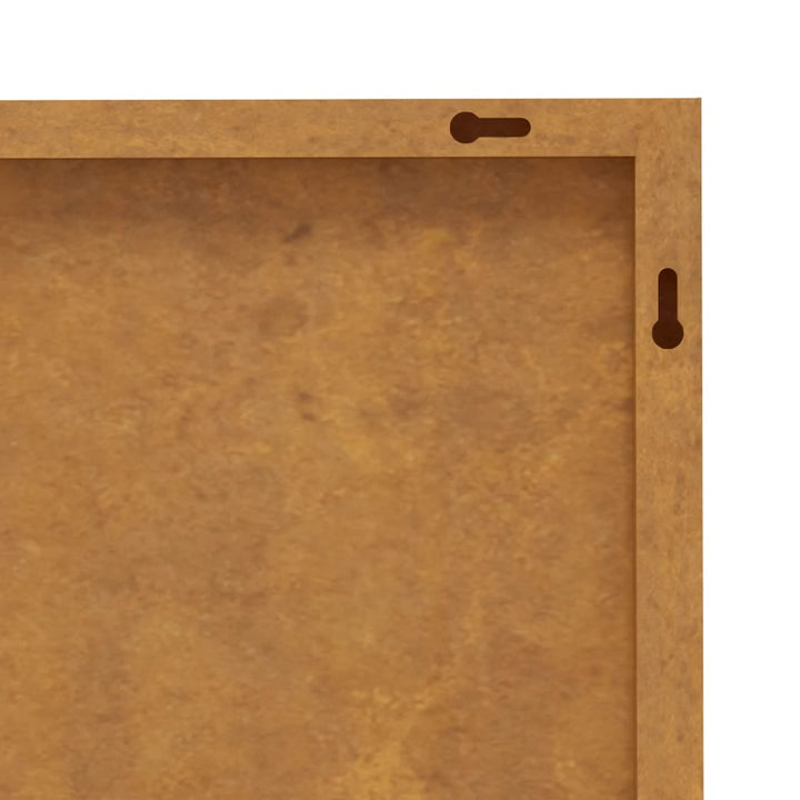 Decor Perete De Grădină 55X55 Cm Design Copac Oțel Corten