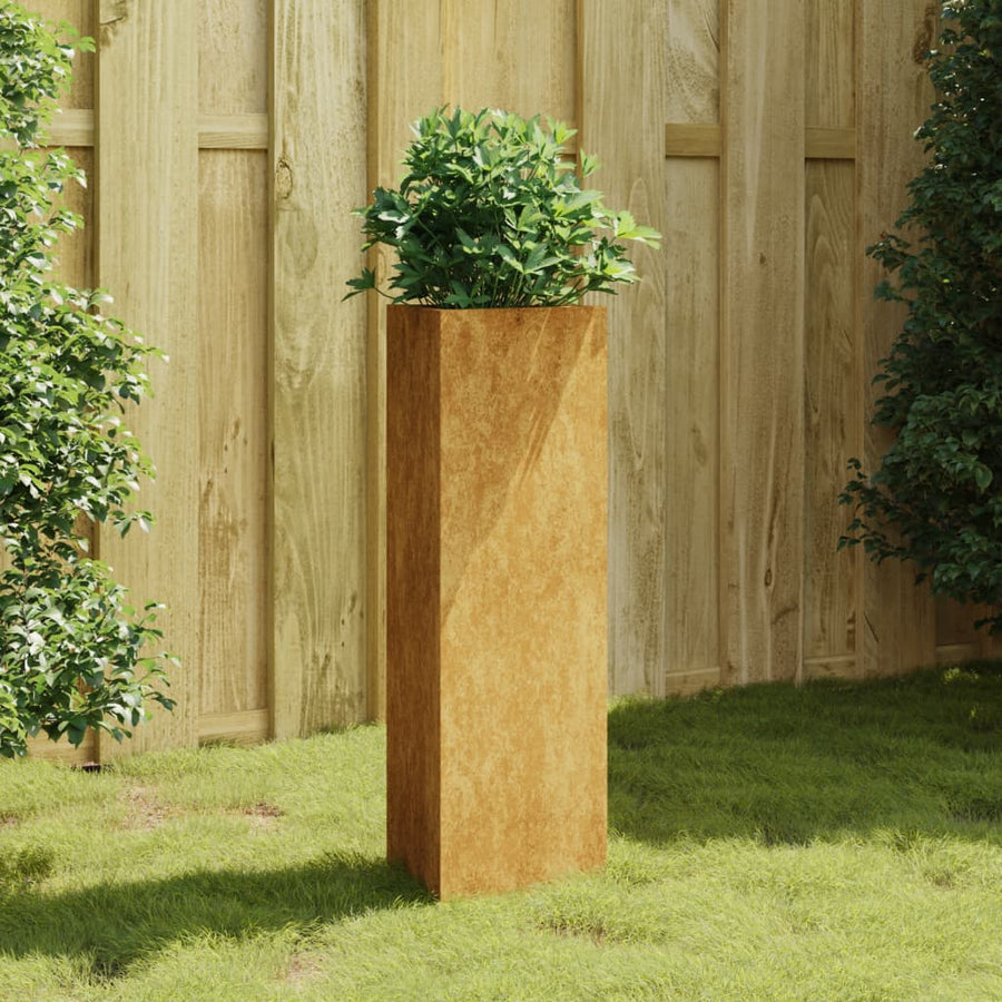 Jardinieră De Grădină, 30X26X75 Cm, Oțel Corten