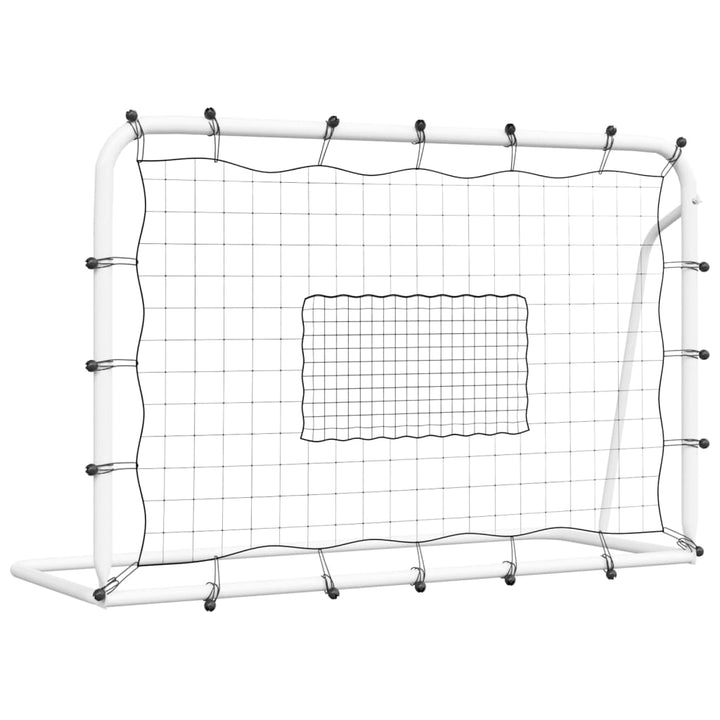 Plasă De Ricoșeu Fotbal Alb Și Negru, 184X61X123 Cm, Oțel Și Pe