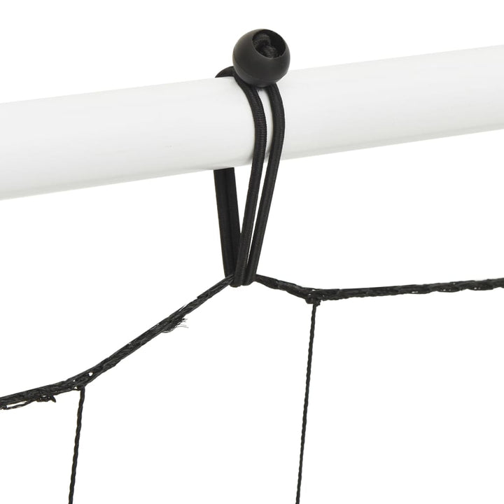 Plasă De Ricoșeu Fotbal Alb Și Negru, 184X61X123 Cm, Oțel Și Pe