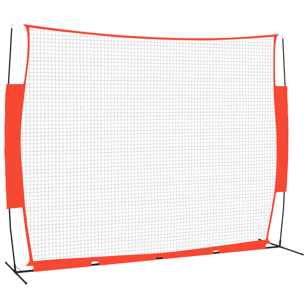 Plasă Baseball Portabilă, Roșu/Negru, 369X107X271 Cm, Oțel/Pe