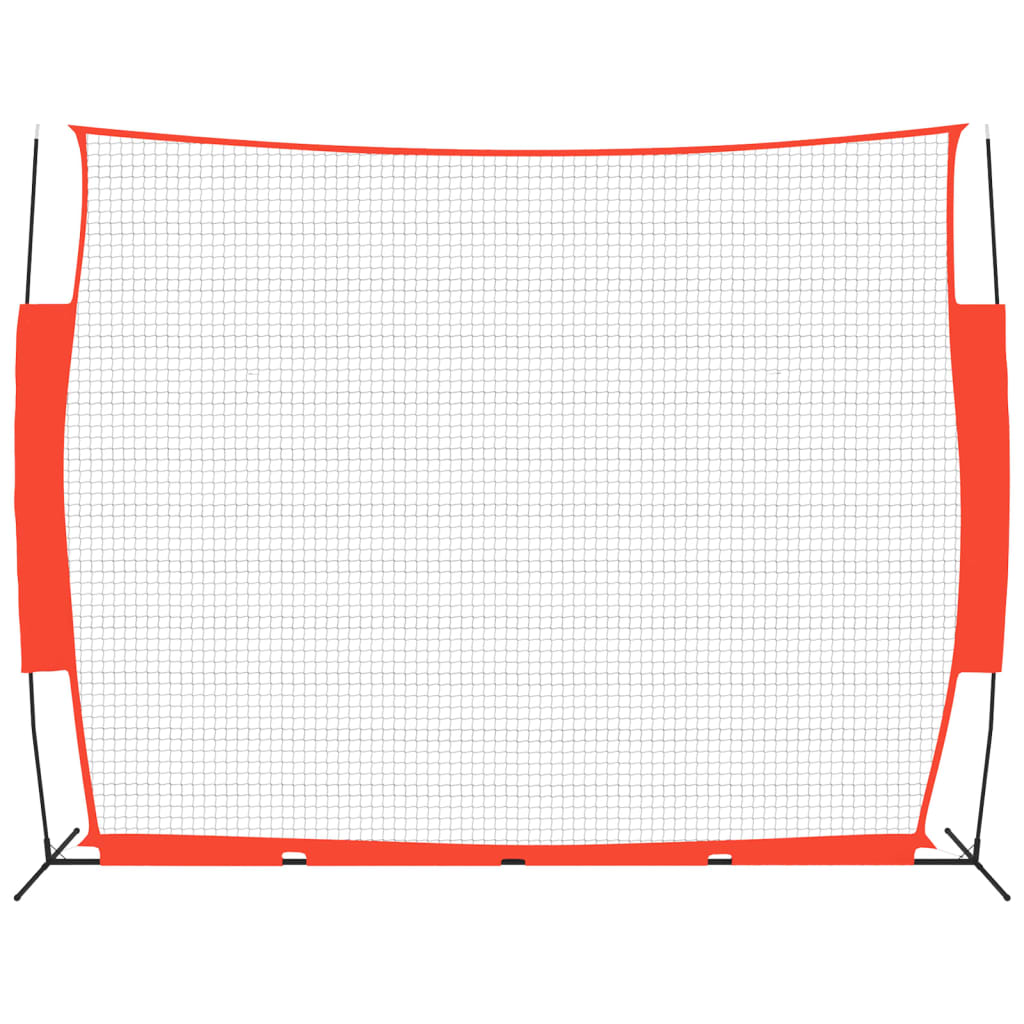 Plasă Baseball Portabilă, Roșu/Negru, 369X107X271 Cm, Oțel/Pe