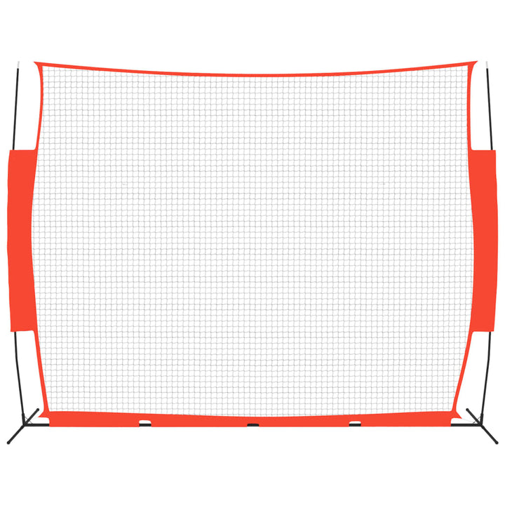Plasă Baseball Portabilă, Roșu/Negru, 369X107X271 Cm, Oțel/Pe