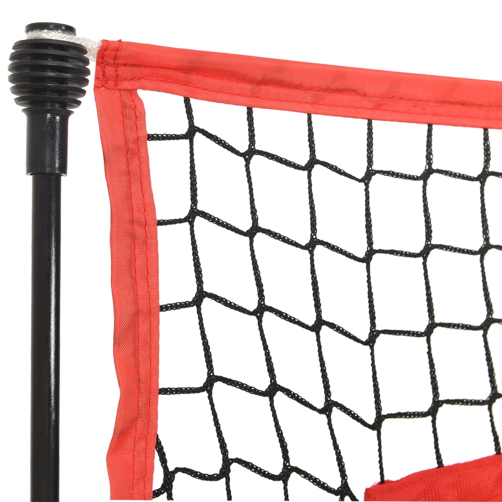 Plasă De Baseball Portabilă Negru/Roșu 183X105X183 Cm Poliester