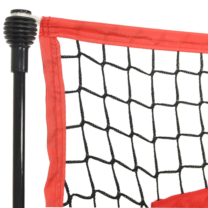 Plasă De Baseball Portabilă Negru/Roșu 183X105X183 Cm Poliester