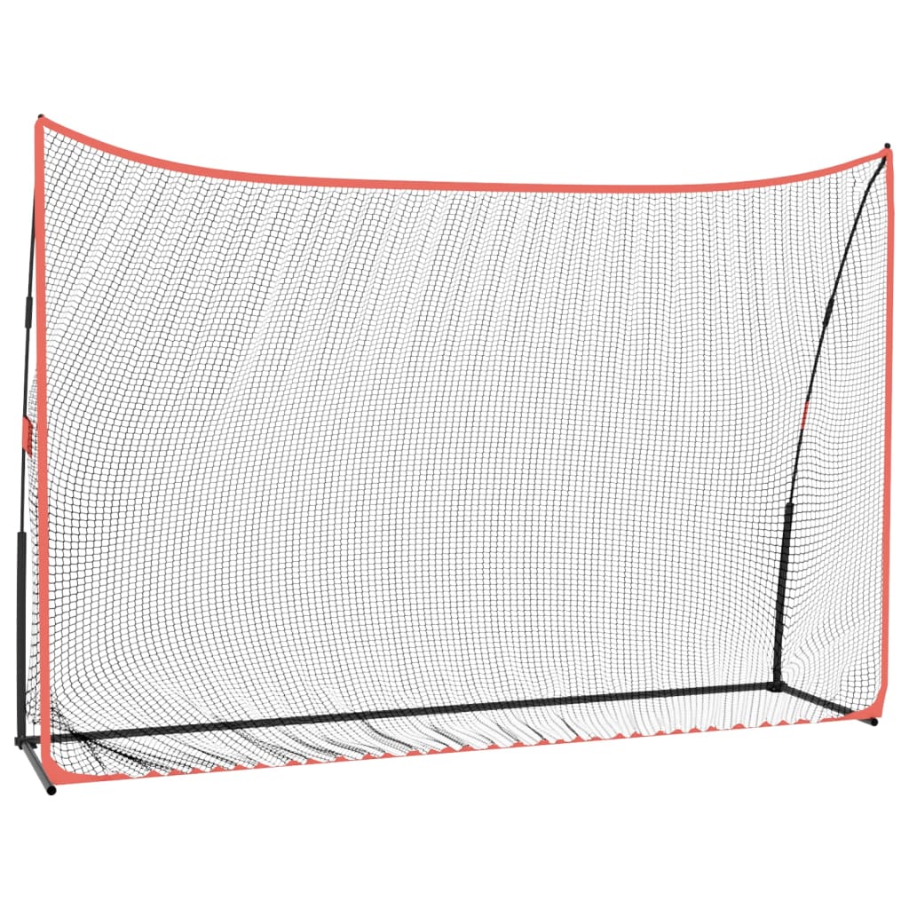 Plasă Antrenament Golf, Negru Și Roșu, 305X91X213 Cm, Poliester