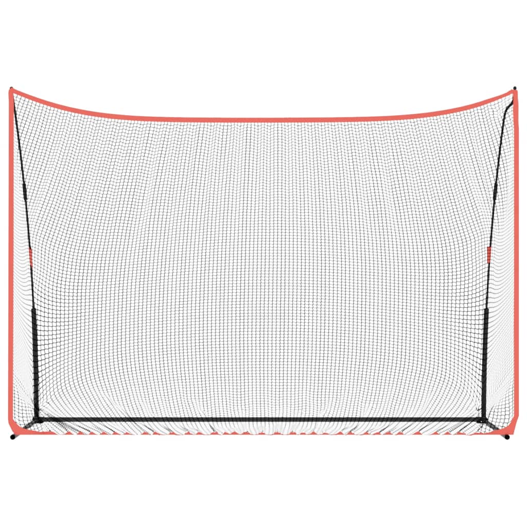 Plasă Antrenament Golf, Negru Și Roșu, 305X91X213 Cm, Poliester