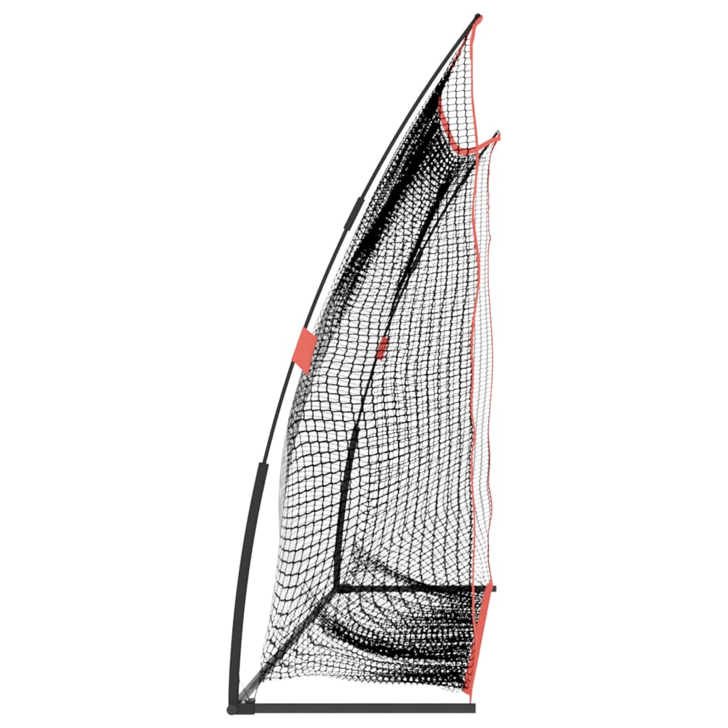 Plasă Antrenament Golf, Negru Și Roșu, 305X91X213 Cm, Poliester