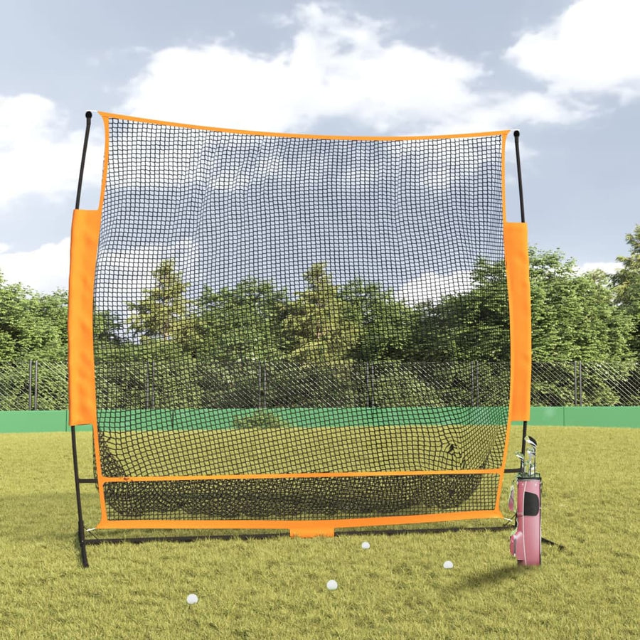 Plasă Antrenament Golf Negru/Portocaliu 215X107X216Cm Poliester
