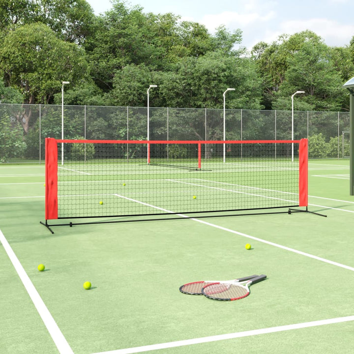 Plasă De Tenis, Negru Și Roșu, , Poliester