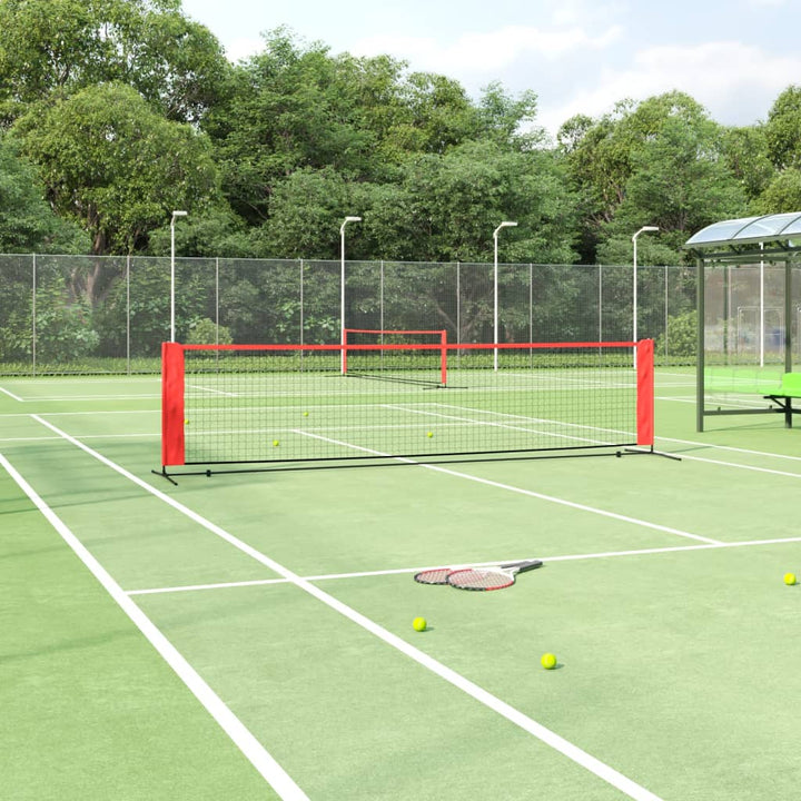 Plasă De Tenis, Negru Și Roșu, , Poliester