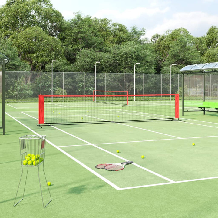 Plasă De Tenis, Negru Și Roșu, , Poliester