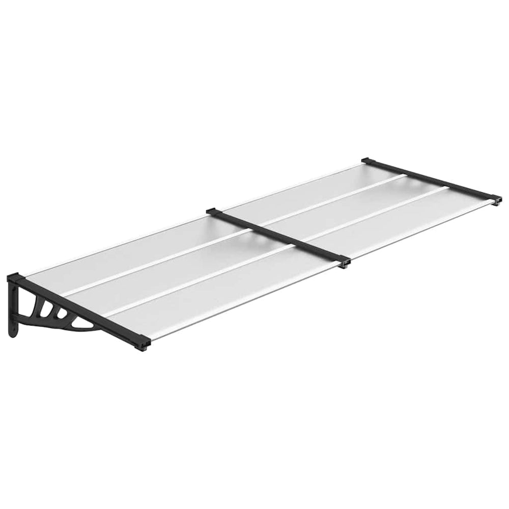 Copertină De Ușă, Negru Și Transparent, , Policarbonat