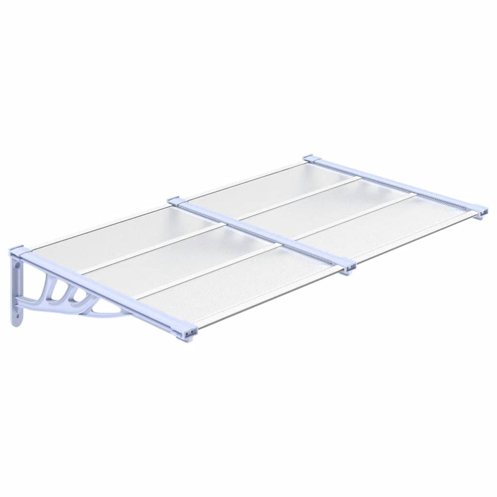 Copertină De Ușă, Gri Și Transparent, 152,5X90 Cm, Policarbonat