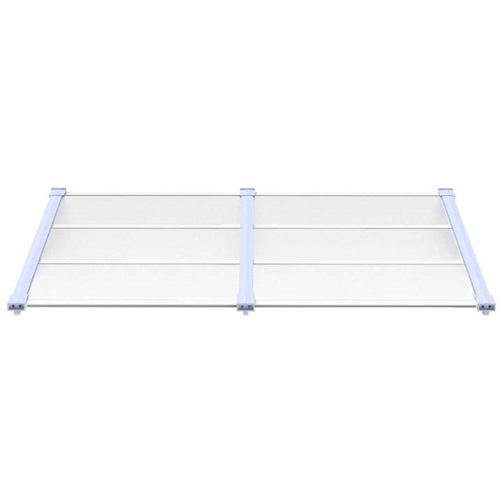 Copertină De Ușă, Gri Și Transparent, 152,5X90 Cm, Policarbonat