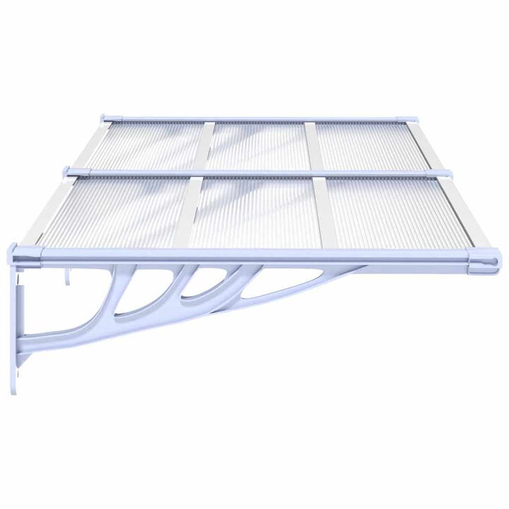 Copertină De Ușă, Gri Și Transparent, 152,5X90 Cm, Policarbonat