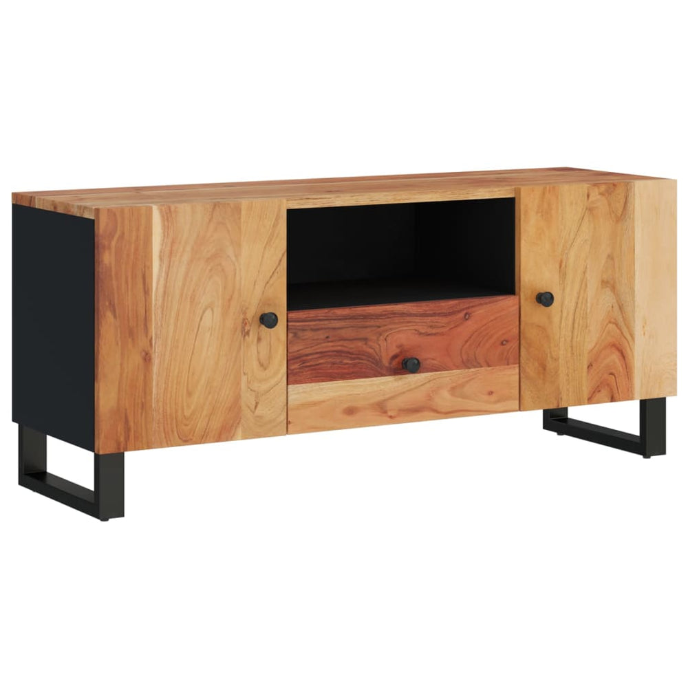 Dulap Tv, 105X33,5X46 Cm, Lemn Masiv De Acacia&Lemn Prelucrat