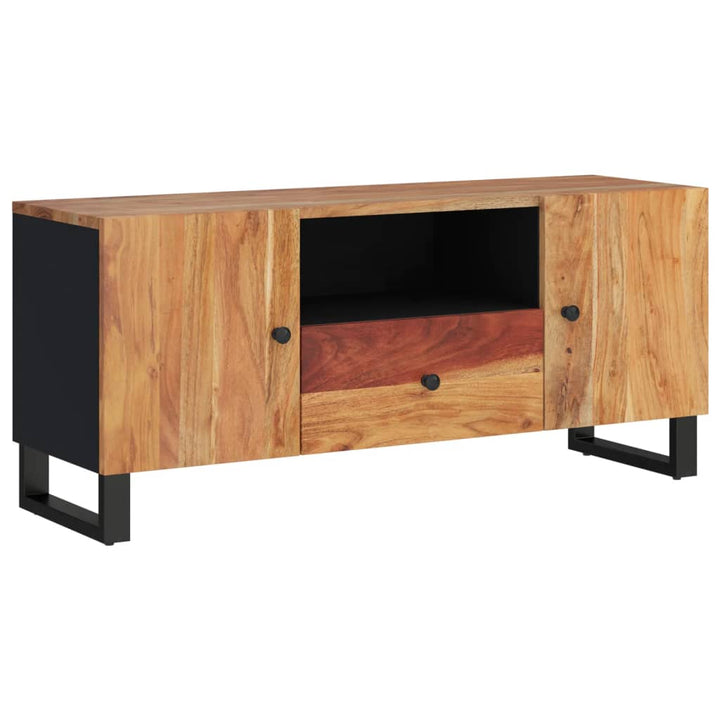 Dulap Tv, 105X33,5X46 Cm, Lemn Masiv De Acacia&Lemn Prelucrat
