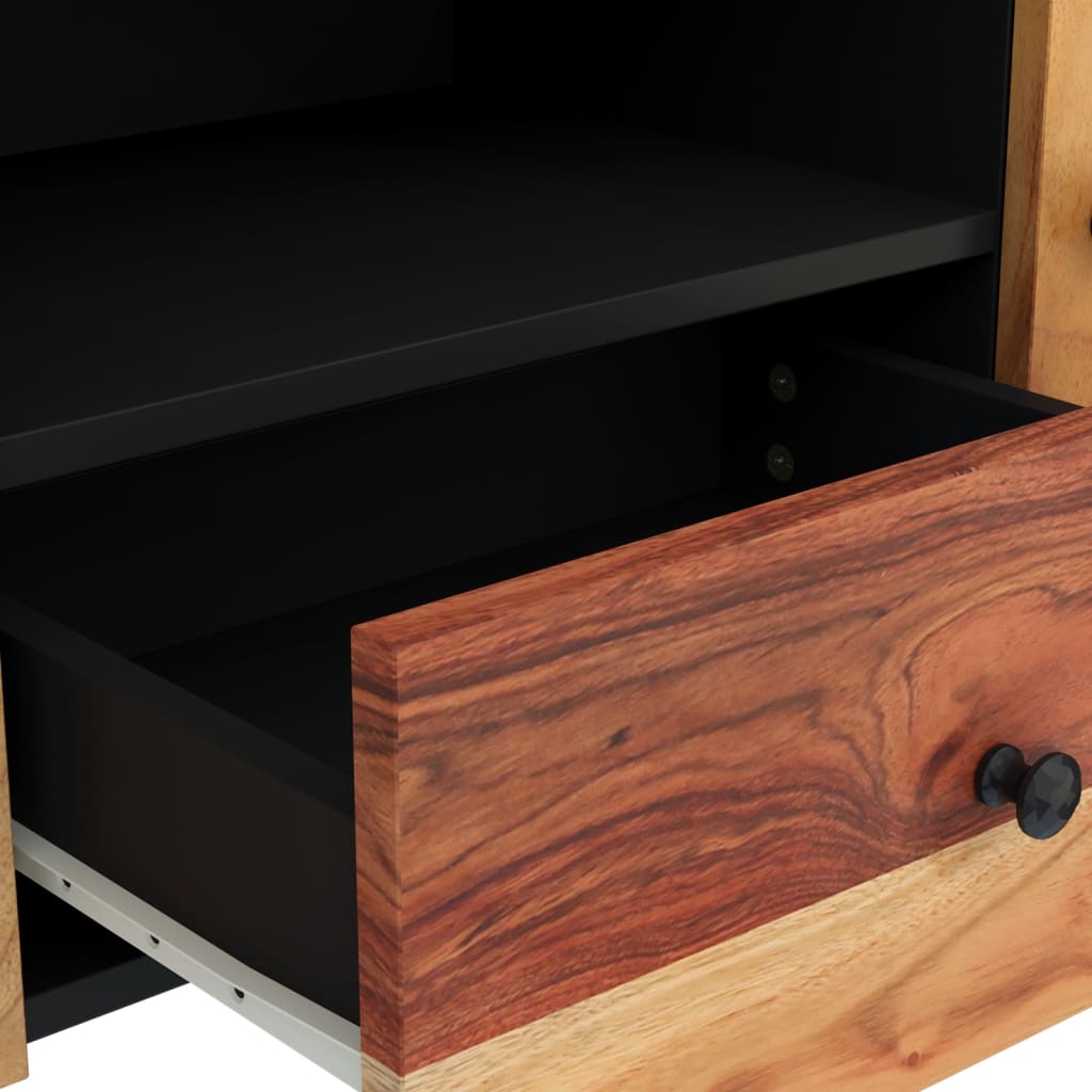 Dulap Tv, 105X33,5X46 Cm, Lemn Masiv De Acacia&Lemn Prelucrat