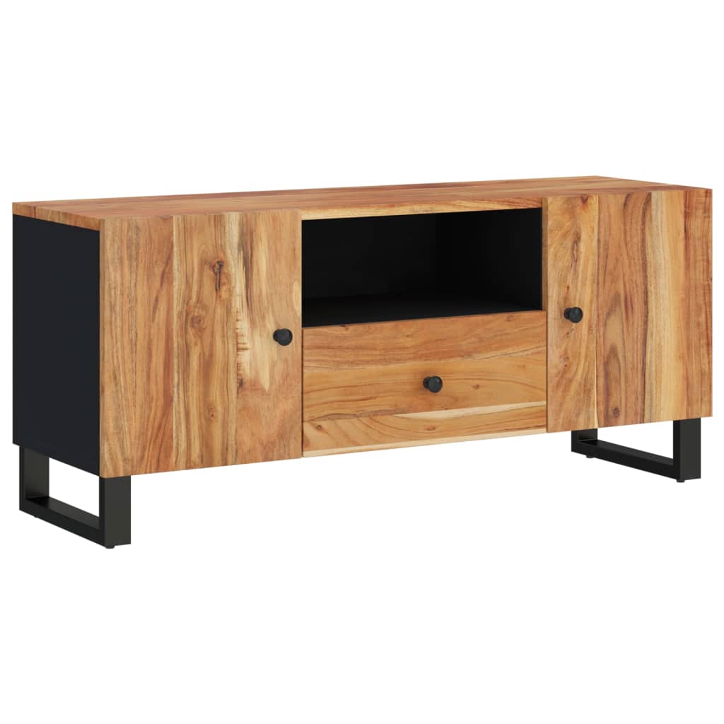 Dulap Tv, 105X33,5X46 Cm, Lemn Masiv De Acacia&Lemn Prelucrat