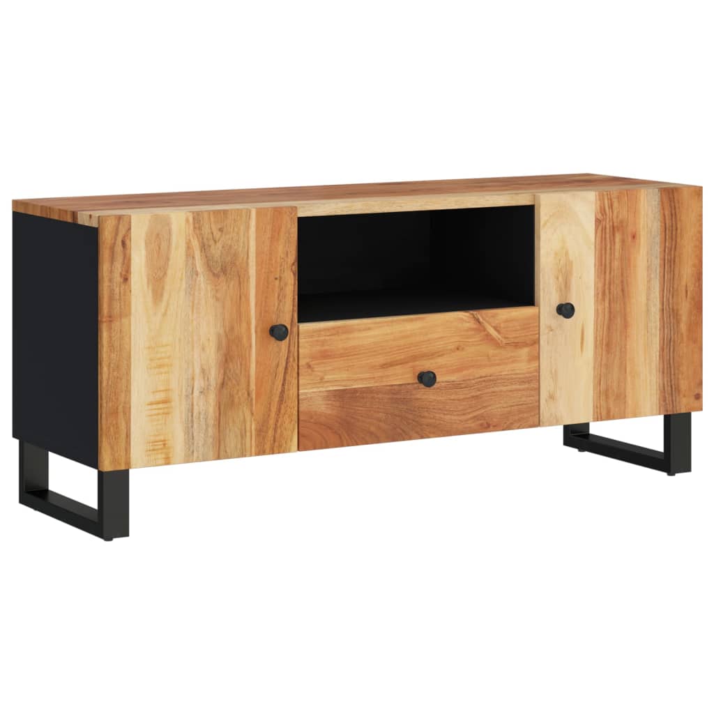 Dulap Tv, 105X33,5X46 Cm, Lemn Masiv De Acacia&Lemn Prelucrat
