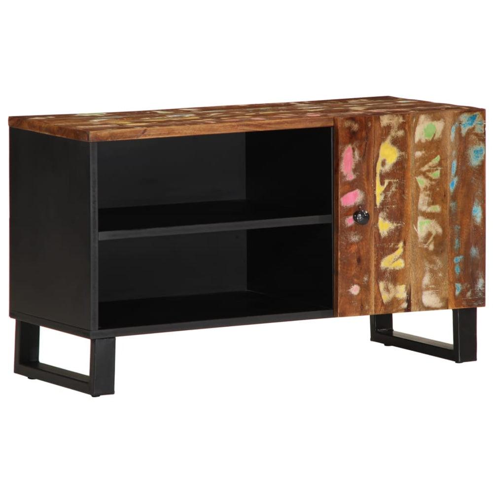 Dulap Tv, 80X33X46 Cm, Lemn Masiv Reciclat&Lemn Prelucrat