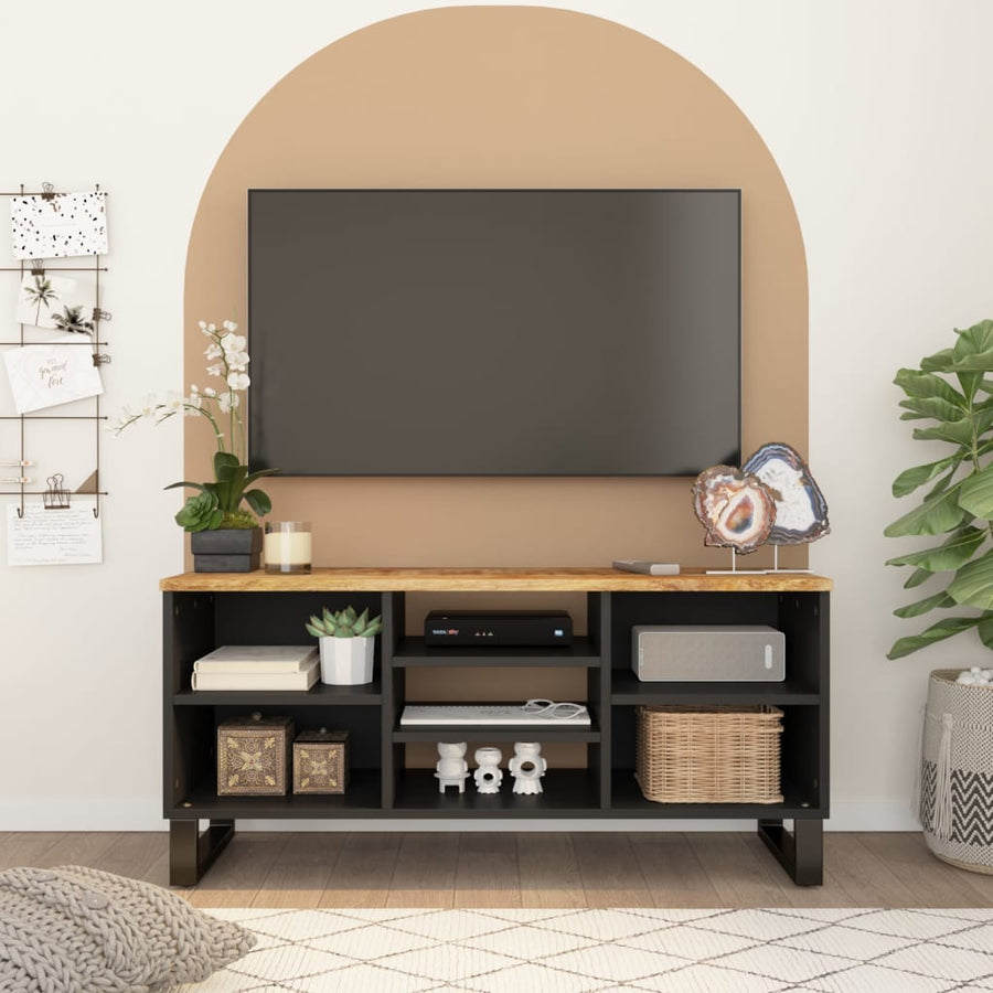 Dulap Tv, 100X33X46 Cm, Lemn Masiv De Mango Și Lemn Prelucrat
