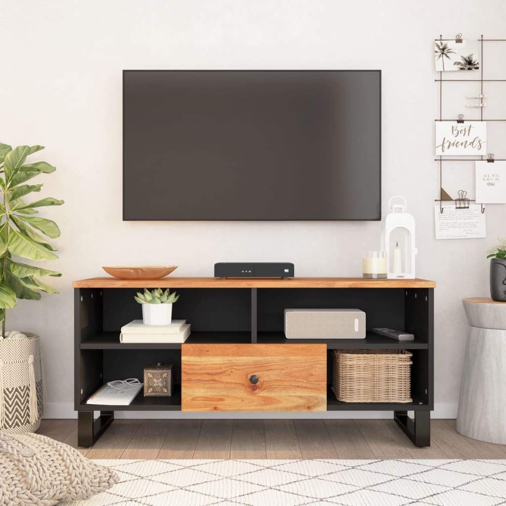 Dulap Tv, 100X33X46 Cm, Lemn Masiv Reciclat&Lemn Prelucrat