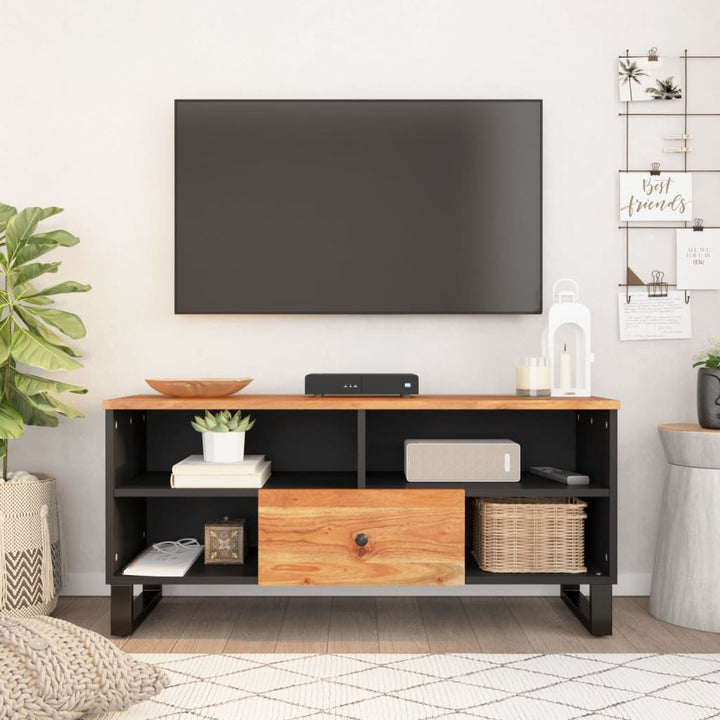 Dulap Tv, 100X33X46 Cm, Lemn Masiv Reciclat&Lemn Prelucrat