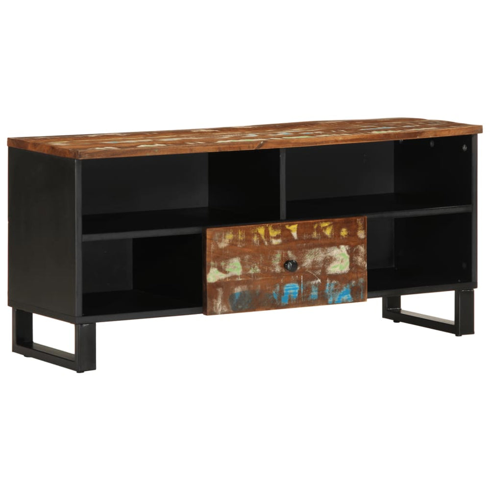 Dulap Tv, 100X33X46 Cm, Lemn Masiv Reciclat&Lemn Prelucrat
