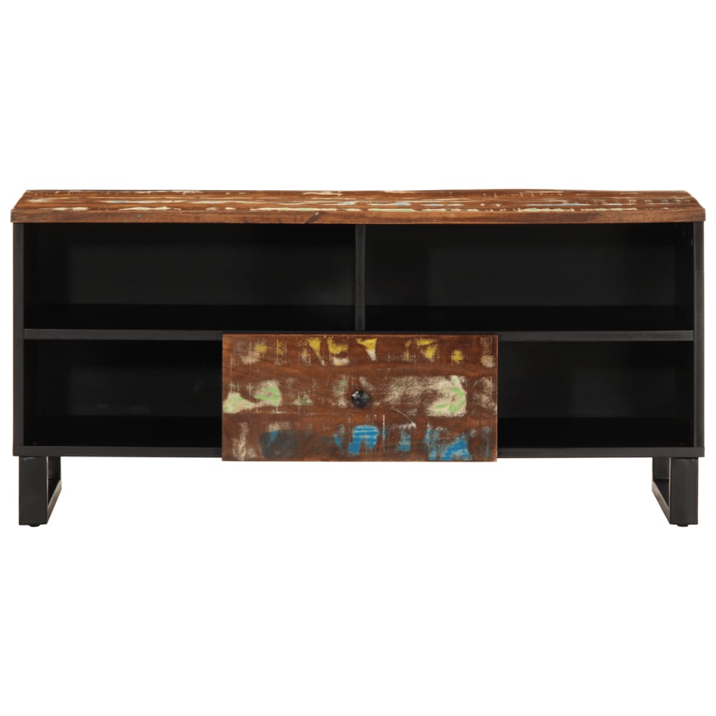 Dulap Tv, 100X33X46 Cm, Lemn Masiv Reciclat&Lemn Prelucrat