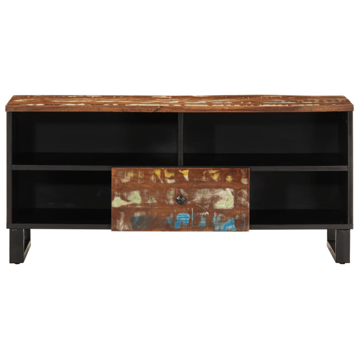 Dulap Tv, 100X33X46 Cm, Lemn Masiv Reciclat&Lemn Prelucrat