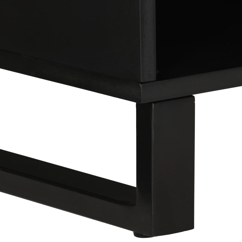 Comodă Tv, 80X33X46 Cm, Lemn Masiv De Acacia & Lemn Compozit