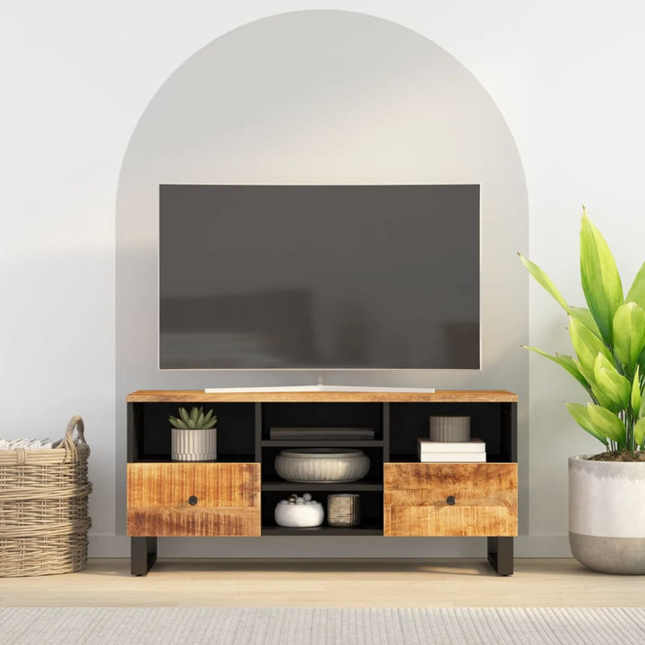 Comodă Tv, 100X33X46 Cm, Lemn Masiv Reciclat & Lemn Compozit