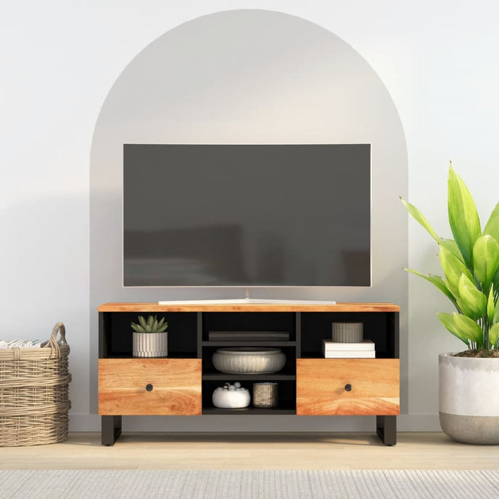 Comodă Tv, 100X33X46 Cm, Lemn Masiv Reciclat & Lemn Compozit