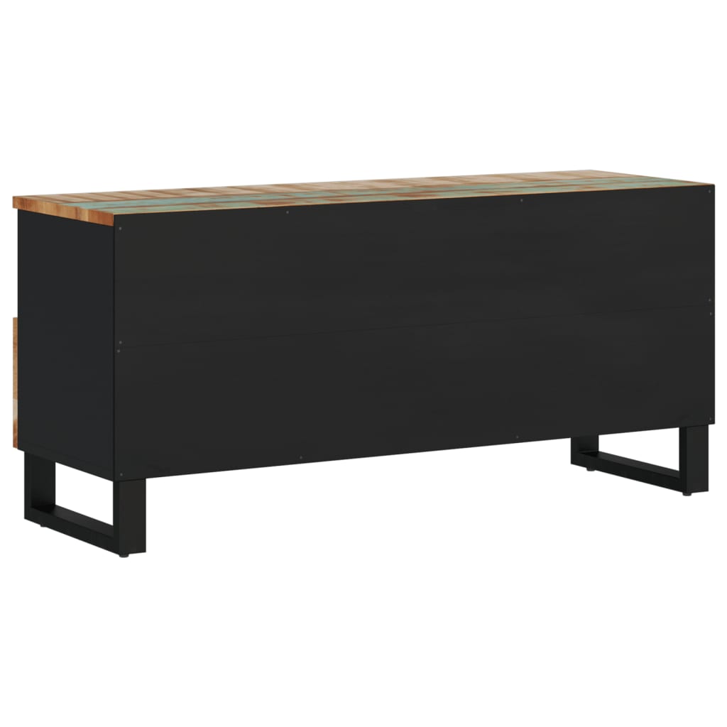 Comodă Tv, 100X33X46 Cm, Lemn Masiv Reciclat & Lemn Compozit