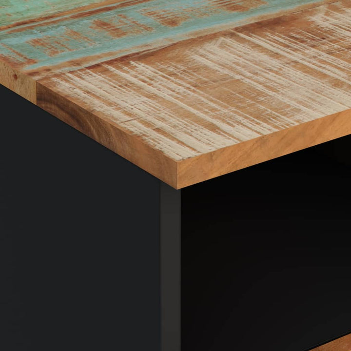 Comodă Tv, 100X33X46 Cm, Lemn Masiv Reciclat & Lemn Compozit