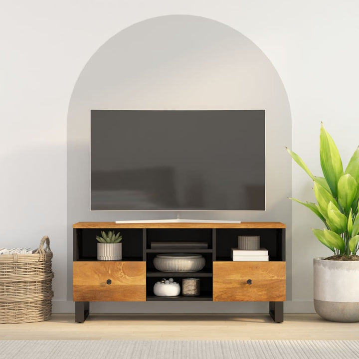 Comodă Tv, 100X33X46 Cm, Lemn Masiv Reciclat & Lemn Compozit