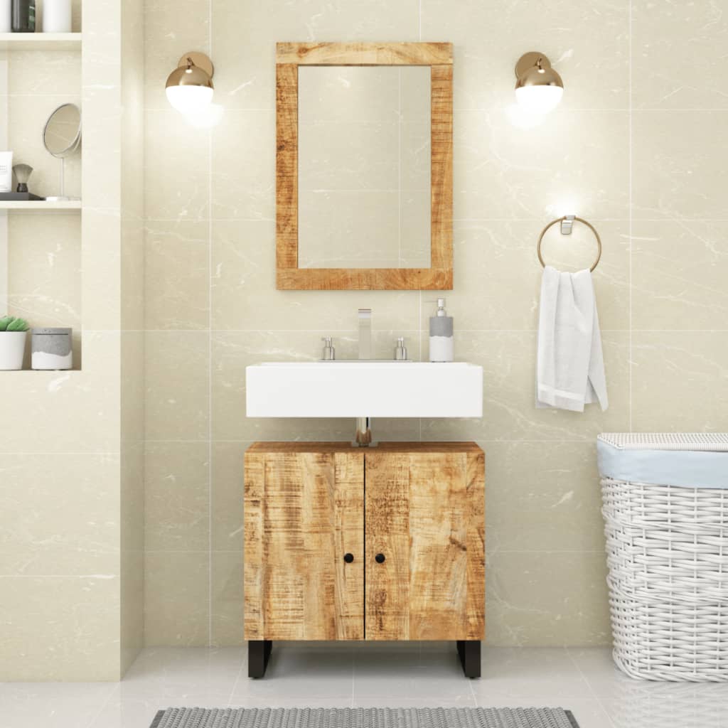 Dulap De Chiuvetă 62X33X58 Cm Lemn Masiv Mango & Lemn Compozit