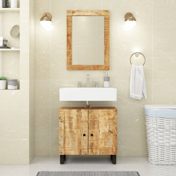 Dulap De Chiuvetă 62X33X58 Cm Lemn Masiv Mango & Lemn Compozit