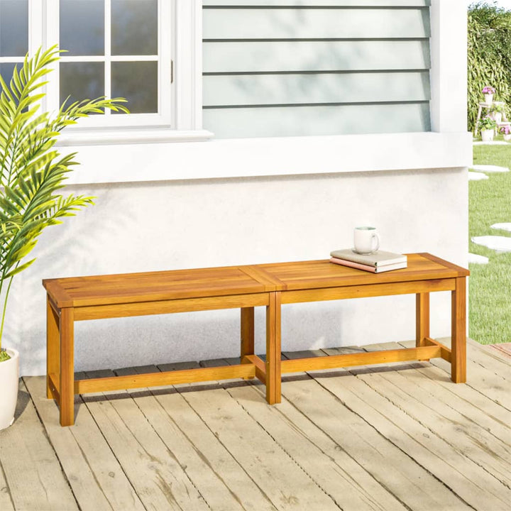 Bancă De Grădină 80X35X45 Cm, Lemn Masiv De Acacia