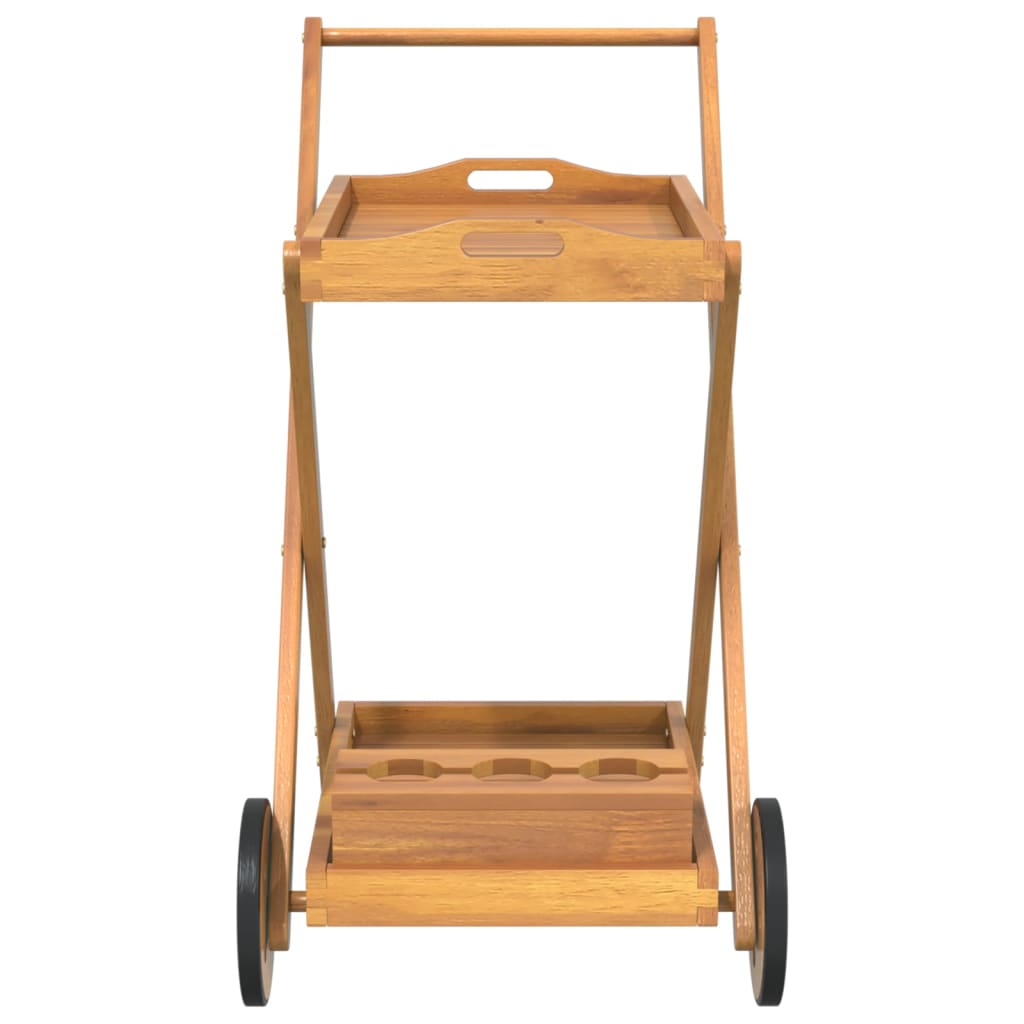 Cărucior Pentru Ceai, 54X87X90 Cm, Lemn Masiv De Acacia