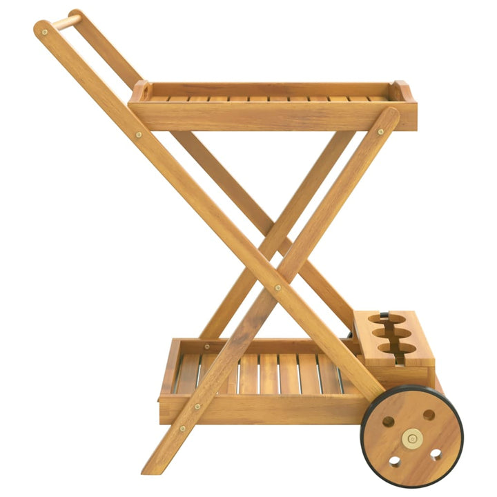 Cărucior Pentru Ceai, 54X87X90 Cm, Lemn Masiv De Acacia