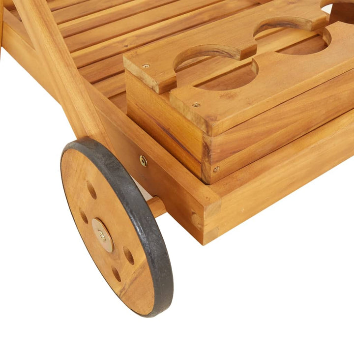 Cărucior Pentru Ceai, 54X87X90 Cm, Lemn Masiv De Acacia