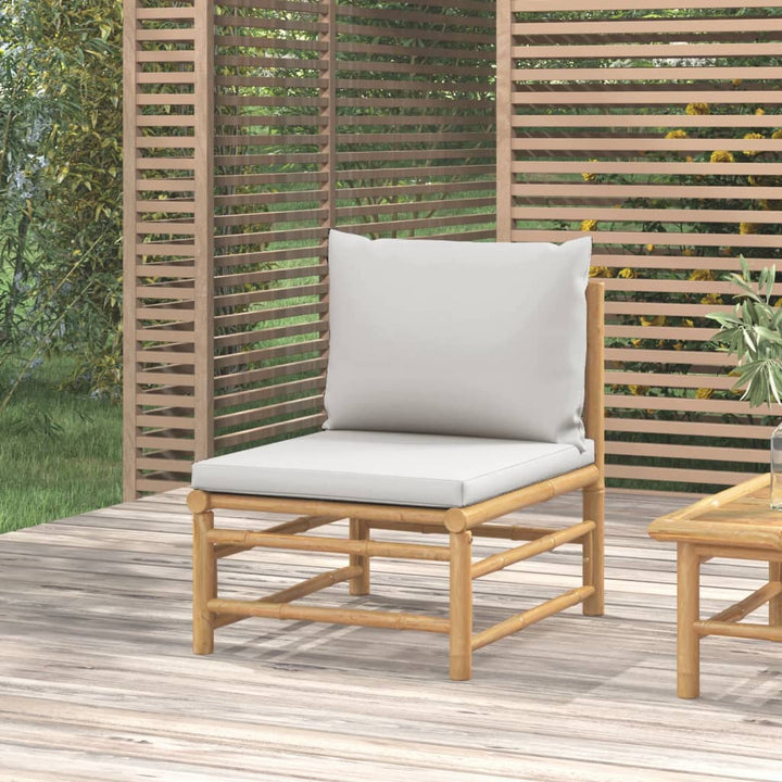 Set Mobilier De Grădină Cu Perne , 3 Piese, Bambus